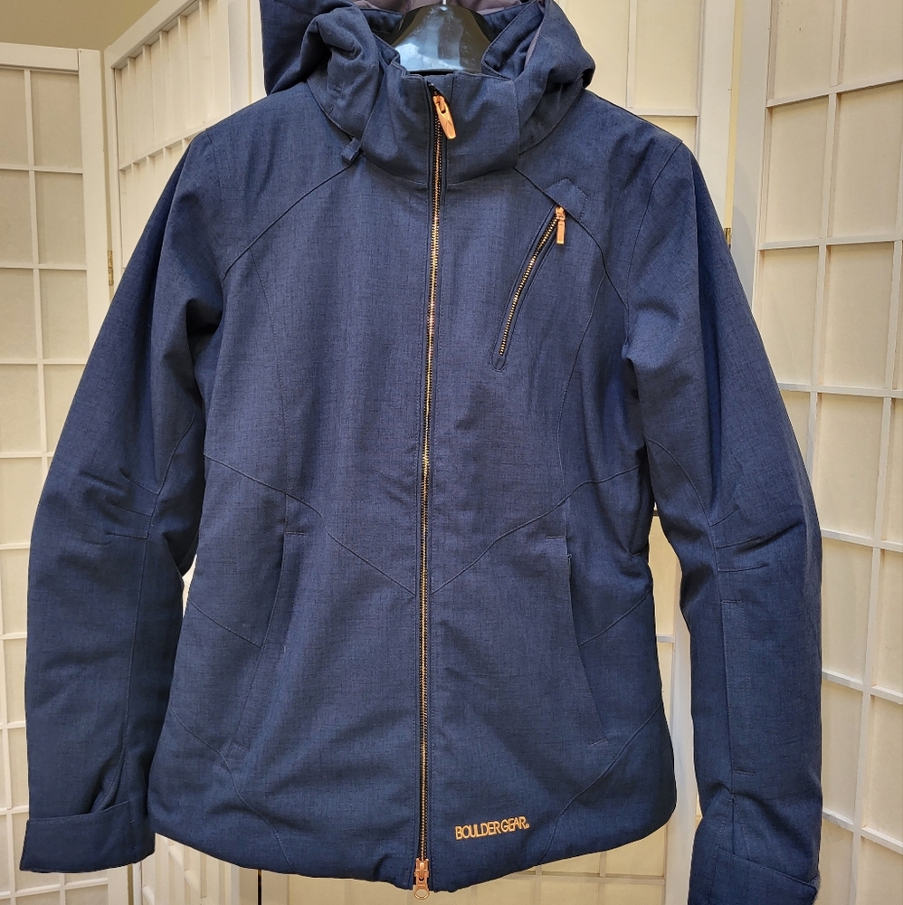 BoulderGear Women's Navy Ski Jacket, sz Sm